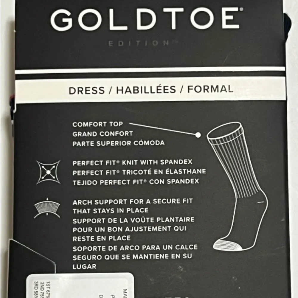 GOLDTOE NEW Men’s Dress Crew Socks 3-pack Size 6-12.5 Office Nautical Assorted